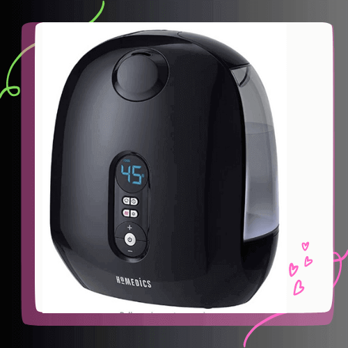 HoMedics Total Comfort Deluxe Ultrasonic Air Humidifier, Adjustable Dual 3.8L Water Tanks with Warm and Cool Mist for Home, Office or Nursery, Programmable Humidistat, Night-Light and Automatic Shutoff