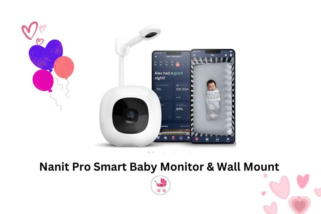 Nanit Pro Smart Baby Monitor & Wall Mount – Wi-Fi HD Video Cam-era, Sleep Coach and Breathing Motion Tracker, 2-Way Audio, Sound and Motion Alerts, Nightlight and Night Vision, Includes Breathing Band babytoddlersshop